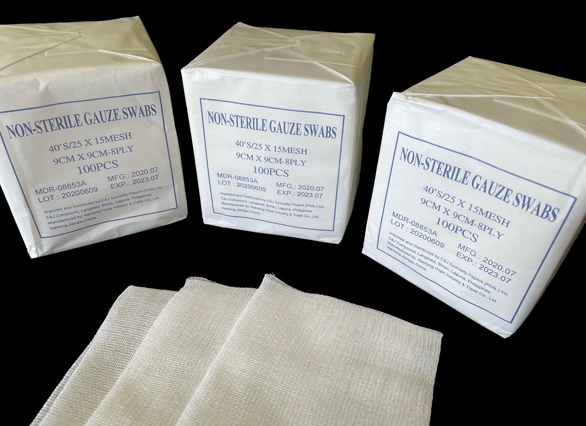 NonSterile Gauze Swabs C & J Speciality Papers Phil. Inc.